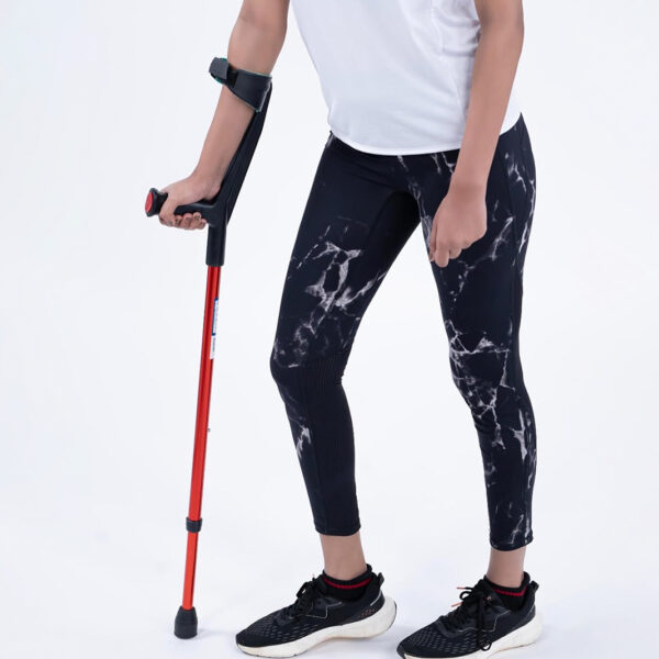 Adjustable ergonomic forearm crutches for adult mobility support