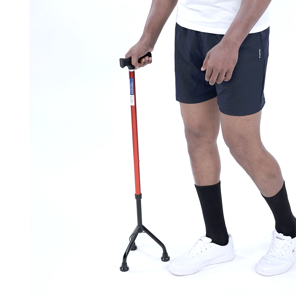 Tripod 3‑leg walking stick lightweight adjustable for balance support