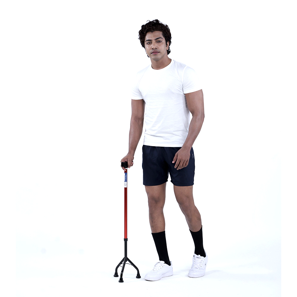 Tripod 3‑leg walking stick lightweight adjustable for balance support
